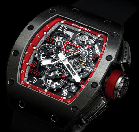 Replica Richard Mille RM 011 FELIPE MASSA FLYBACK DLC matte black Watch